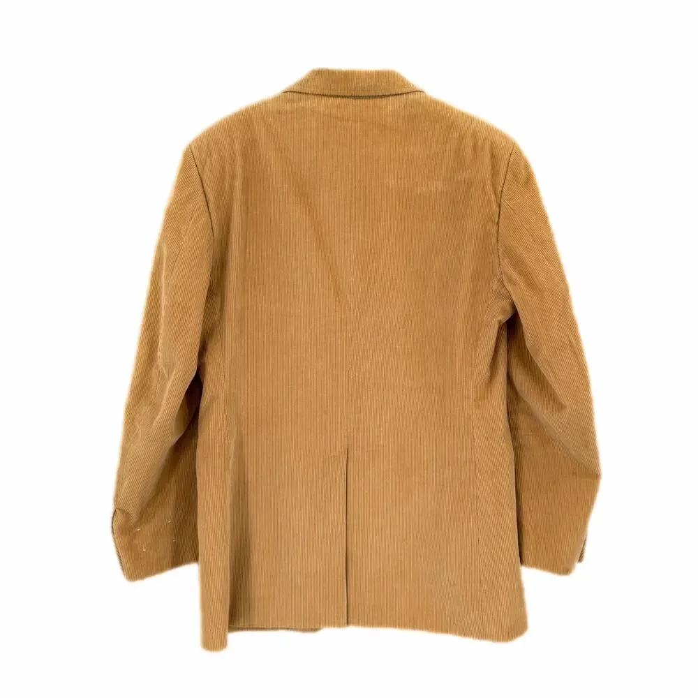 Tailored Men's 42R Tan Corduroy Sports Coat Fall Academia Preppy Blazer Jacket